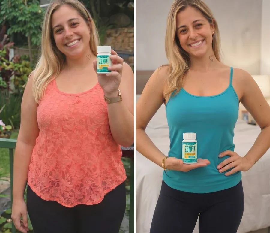 Antes e depois de tratamento com ZenFit Caps